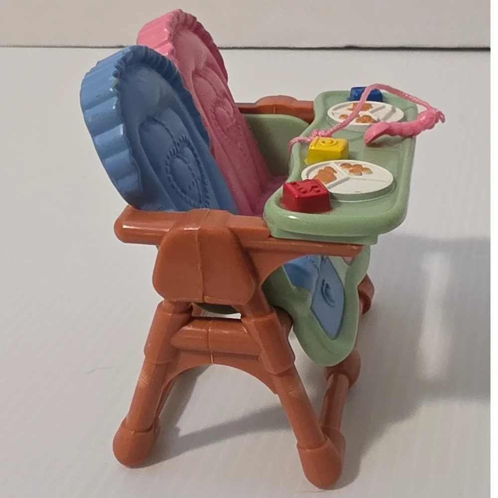 Fisher-Price Loving Family Dollhouse Twin High Chair 1990s Vintage Toy Furniture